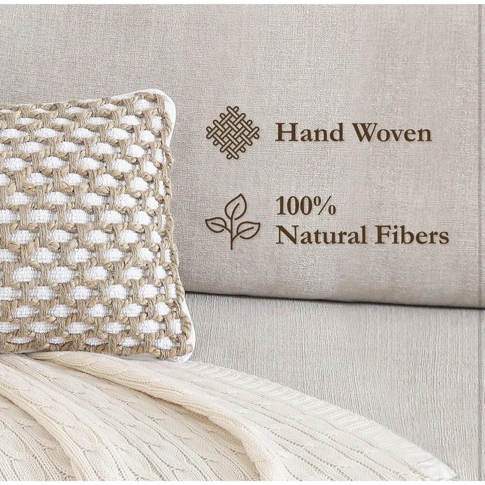 Jada Premium Woven Design, Decorative Throw Pillow COVER Only 12